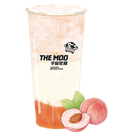 Pink Peach Yogurt Yakult(inc. 1 Topping